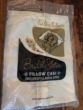Vintage Silky Sleep Satin Bridal Pillowcase King Size Bone King 21
