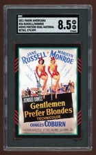 MARILYN MONROE/J.RUSSELL 2011 PANINI AMERICANA DOUBLE RELIC CARD 279/499 SGC 8.5 picture