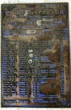 Antique 1913 Post Master General Report Metal Printing Press Block Stamp Fraud picture