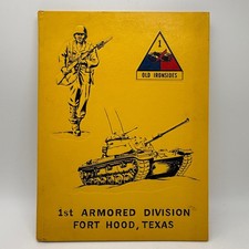 US Army 1st Armored Division Old Ironsides Fort Hood Texas Yearbook 1965 Yellow picture