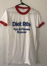 Vintage Diet Rite Cola Fun And Fitness Runner T-Shirt Large See Measurements picture