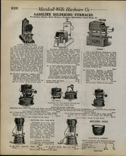 1912 PAPER AD Gasoline Blow Torch Clayton Lambert Soldering Furnace Lundy Gem  picture