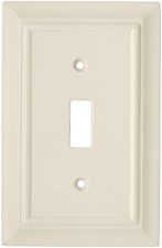 (5 Pack) (As-Is) Brainerd - Wood Architectural Single Switch Wall Plate - Light picture