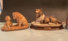 2 Vintage Collie Dog Figures~Giuseppe Armani 1983~*Can't You Talk