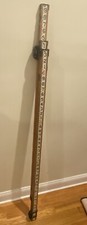 VINTAGE JK ADAMS CO. SURVEYING MEASURING STICK TRANSIT ROD -3 SECTIONS EXTEND picture