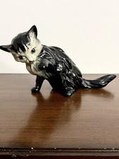 Brad Keeler Playful Black Kitten Figurine Mid Century Ceramic USA Pottery 772 picture