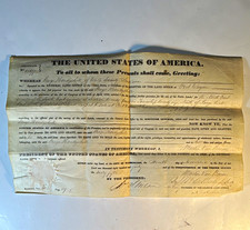 1840 Martin Van Buren US Land Patent Houdyshell Wells County Indiana ft Wayne picture