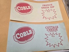 Vintage Coble Dairy Advertising Paper Signs (2) picture