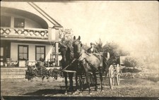 Horse & Wagon Mailed HANCOCK NH TO ANTRIM c1910 Real Photo Vintage Postcard bhn picture