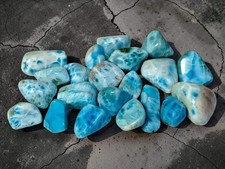 223g Full Polished Natural Dominican Blue Larimar Stone Specimen Healing picture