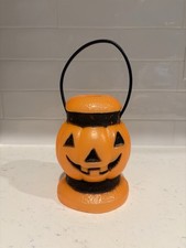 Vintage 1960s Bayshore Lantern Blow Mold Jack-O-Lantern Pumpkin Halloween Rare picture