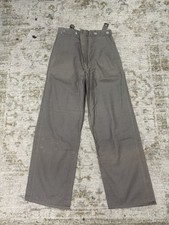 Vintage WWII NOS / DS Swedish Manufacturing Three Crown Trousers With Back Cinch picture