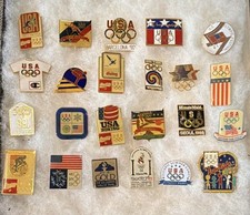 Lot Of 23 Vintage Olympic Pinback Pins picture