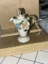 Occupied Vintage Japan 2” Miniature Pitcher Applied Roses Gold Trim picture