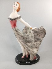 Vintage Goldcrest Woman In Flowing Dress Art Deco 12
