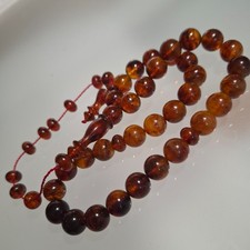 Amber Rosary – 33 sphere Beads, 11.5 mm, Amber Rosary 36gram Pressed amber picture