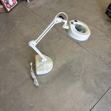 Vintage LUXO Magnifier Lamp Articulating Industrial Task Desk Light MCM Tested picture