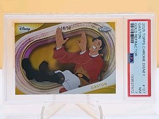 2025 Topps Chrome Disney Gaston Gold Refractor 16/50 PSA 7 #127 picture