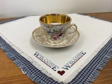 Antique KPM Berlin Hand Painted Flowers And Gold On Cup and Saucer, Dated 1856 picture