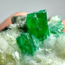 119 Carat Top Green Natural Swat Emerald Crystal on Matrix From Pakistan. picture