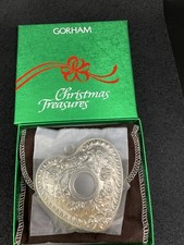 1988 GORHAM Christmas Ornament Heart - Marked 