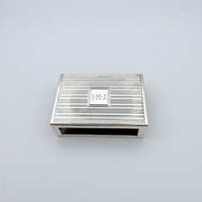 Tiffany & Co Sterling Silver Matchbox Cover Engine Turned Monogrammed IMJ picture