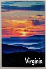 Sunset In The Mountains.  Virginia. New Postcard  picture