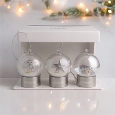 CHANEL BEAUTE Joaillerie Snow Globes 3Pc Set Silver Mini Novelty GWP NIB Holiday picture
