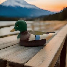 Vintage  Teleflora Mallard Duck Planter Vase -Hand Painted No Damage picture