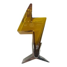 Tesla Tequila Empty Bottle with Metal Stand Original Lightning Bolt Design picture