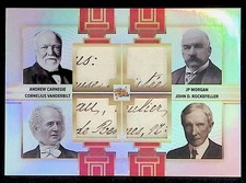 JP Morgan/JD Rockefeller/Andrew Carnegie/Cornelius Vanderbilt #460 Quad Relic picture