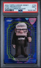 2024 Topps Chrome Disney #134 Carl Fredrickson Purple & Green Pulsar PSA 9 picture