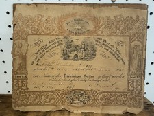 Antique 1868 German Protestant Baptismal Certificate Taufschein Fraktur Wilhelm picture