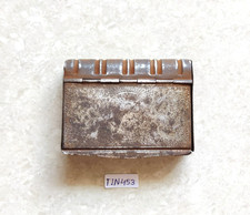 Antique Beautiful Carved Cigarette Tobacco Tin Box Book Shape Decor TIN453 picture