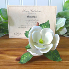 Lenox The Lenox Garden Magnolia Porcelain Figurine Hand Painted Signed 2005 picture