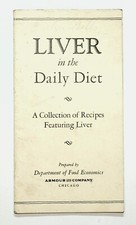 c1930s Armour Liver In The Daily Diet Recipe Booklet Dept. Of Food Economics picture