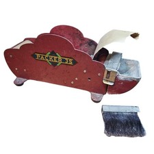 Antique Vintage Packer 3S Iron Tape Dispenser Better Packages Shelton Red Brush picture