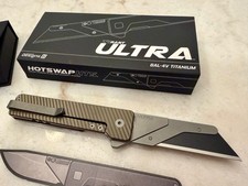 Exceed Designs TiRant ULTRA Titanium Utility Knife - Bronze/Deep-Slash HotSwap picture