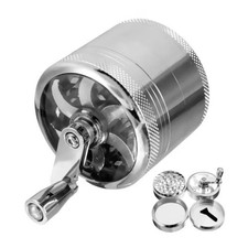 Metal Herb & Spice Grinder with Hand Crank – Manual Crusher for Kitchen Tobacco picture