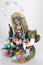 Vintage Josefina Aguilar Mexican Guadalupe Pottery Sculpture picture