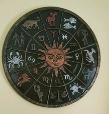 Vintage Hand Painted Zodiac Signs Wall Plaque 17
