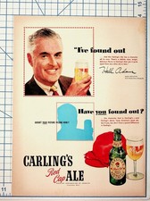Vintage Carling's Red Cap Ale Beer Print Ad Hall Adams Cleveland Chicago picture