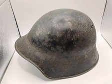 Swiss M18/40 Steel Combat Helmet WW1 WW2 Original W/ Chinstrap picture