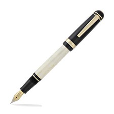 Laban 325 Cambridge Fountain Pen with Black Cap & Ivory Barrel - Fine Point -NEW picture