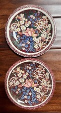 Pair of Hawaiian Don Blanding Aloha Lei Lani 7.5” Salad Plates Vernon Kilns picture