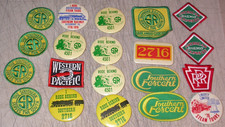 VINTAGE - LOT OF 20 Railroad Train Patches - Pinback Buttons SR ARE PRR SC WP picture