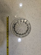 Vintage Heavy Cut Crystal Vase Starburst Fan Diamond Pattern 9