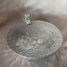Vintage Rodney Kent Hand Hammered Aluminum Covered Tulip Pattern Crumb Catcher picture