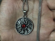 Trillionaire Maker Magical Pendant Silver Sun Red Stone Good Luck Success Charm picture
