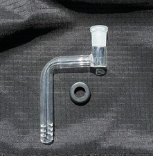 Bottle Glass 14mm Downstem 90 Degree Curved Bent Hookah Bong Water Pipe Bubbler picture